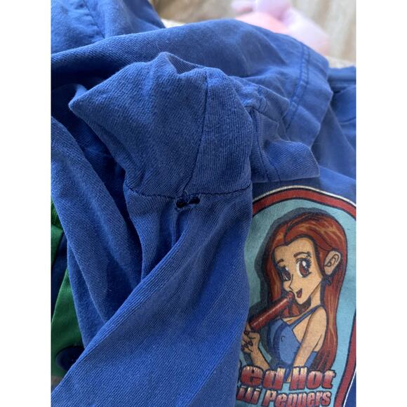 Vintage 2000 Red hot Chili Peppers Hook ups skate band t shirt mens size Large - Picture 8 of 8